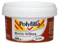 Pot de mastic vitrier Polyfilla blanc 500g, idéal pour accélérer le séchage de vos travaux de vitrerie.