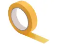 Rouleau de bande cache peinture jaune, prêt à être utilisé pour des découpes nettes. Savoir quand enlever bande cache peinture est essentiel pour un résultat parfait.